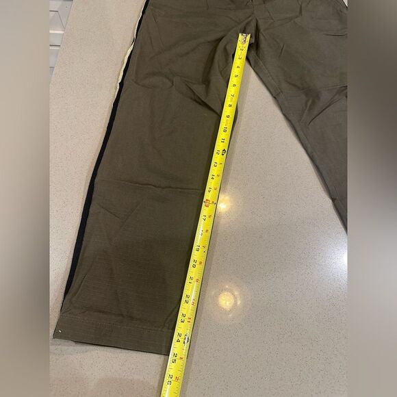 Zadig & Voltaire Pomelo Rip Stop Gray, Black Stripe Chino Women's Pants size 40 - Picture 11 of 12